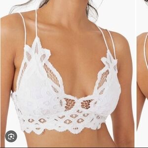 Free People Elegant White Lace Bralette